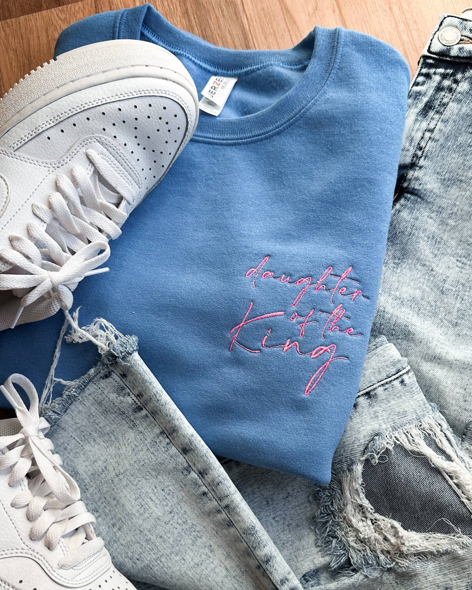 Daughter of the King Embroidery Sweatshirt