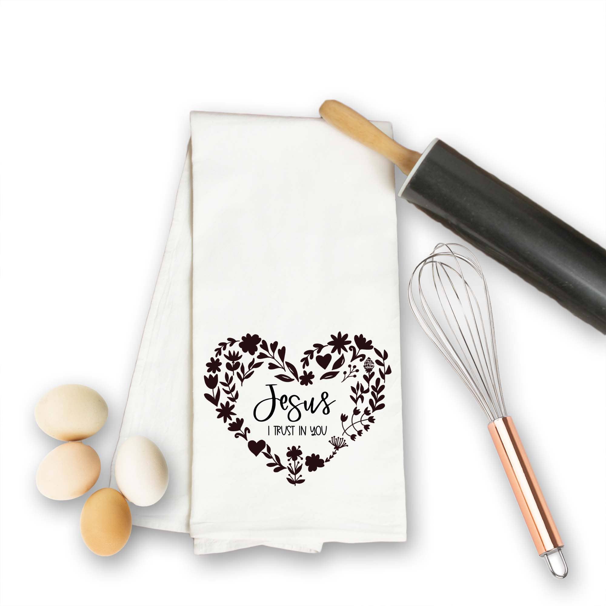 Divine Mercy Catholic Kitchen Towel - Jesus I Trust in You
