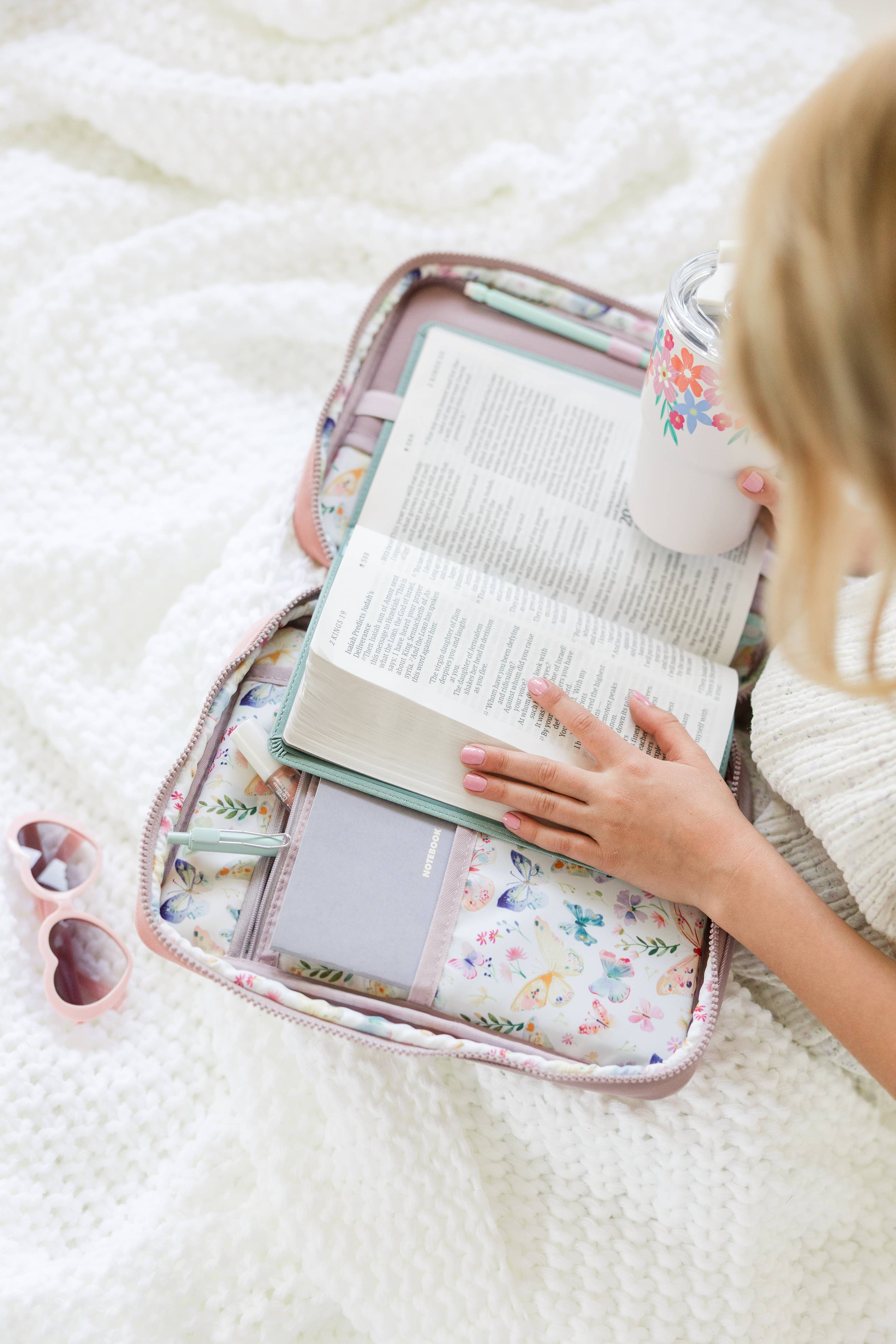 GIRL Kid Bible Case Color-block, A New Creation Bible Cover