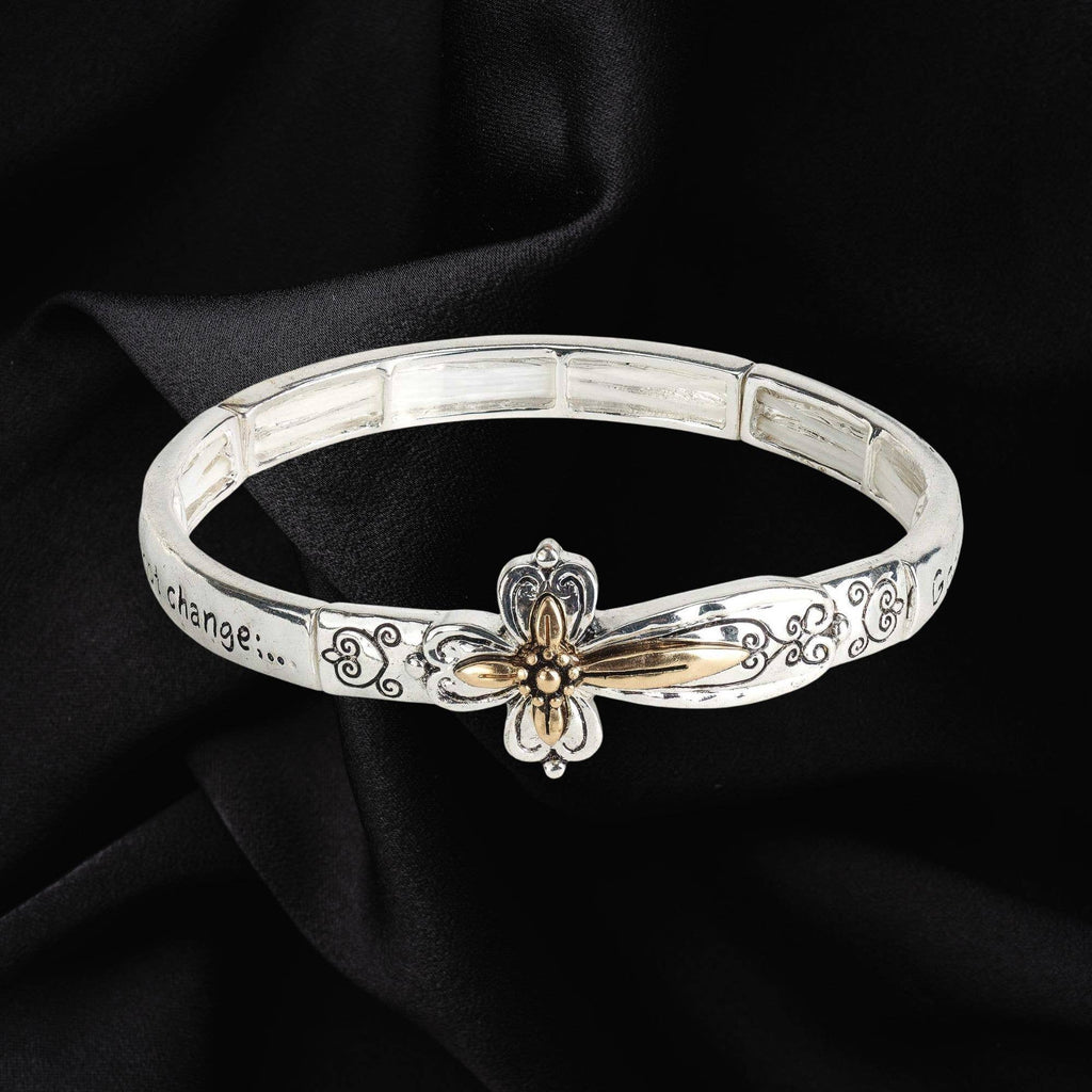 SERENITY PRAYER SIDEWAYS CROSS BRACELET