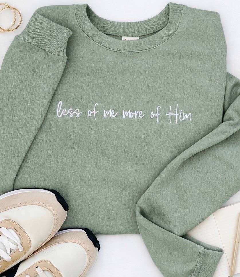 Less of Me Embroidered Sweatshirt