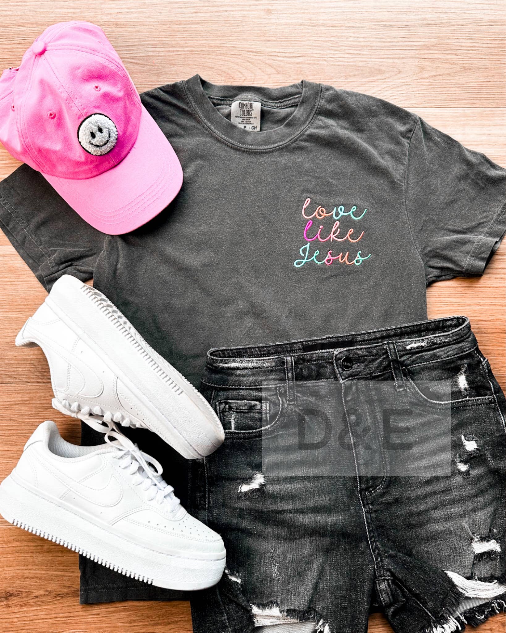 Love Like Jesus Embroidery Graphic Tee