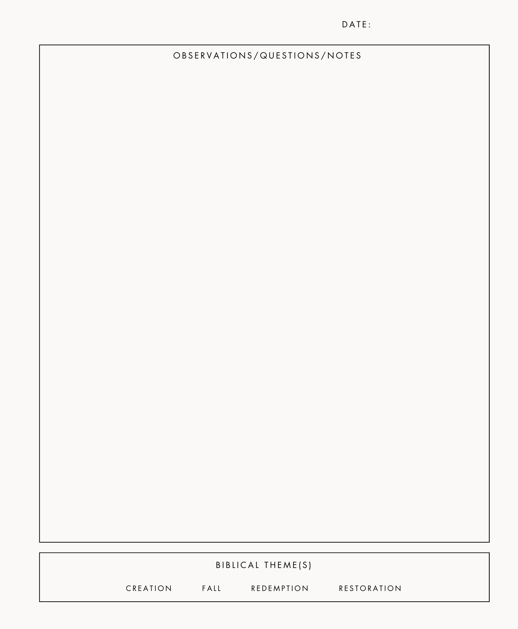 Bible Study Journal