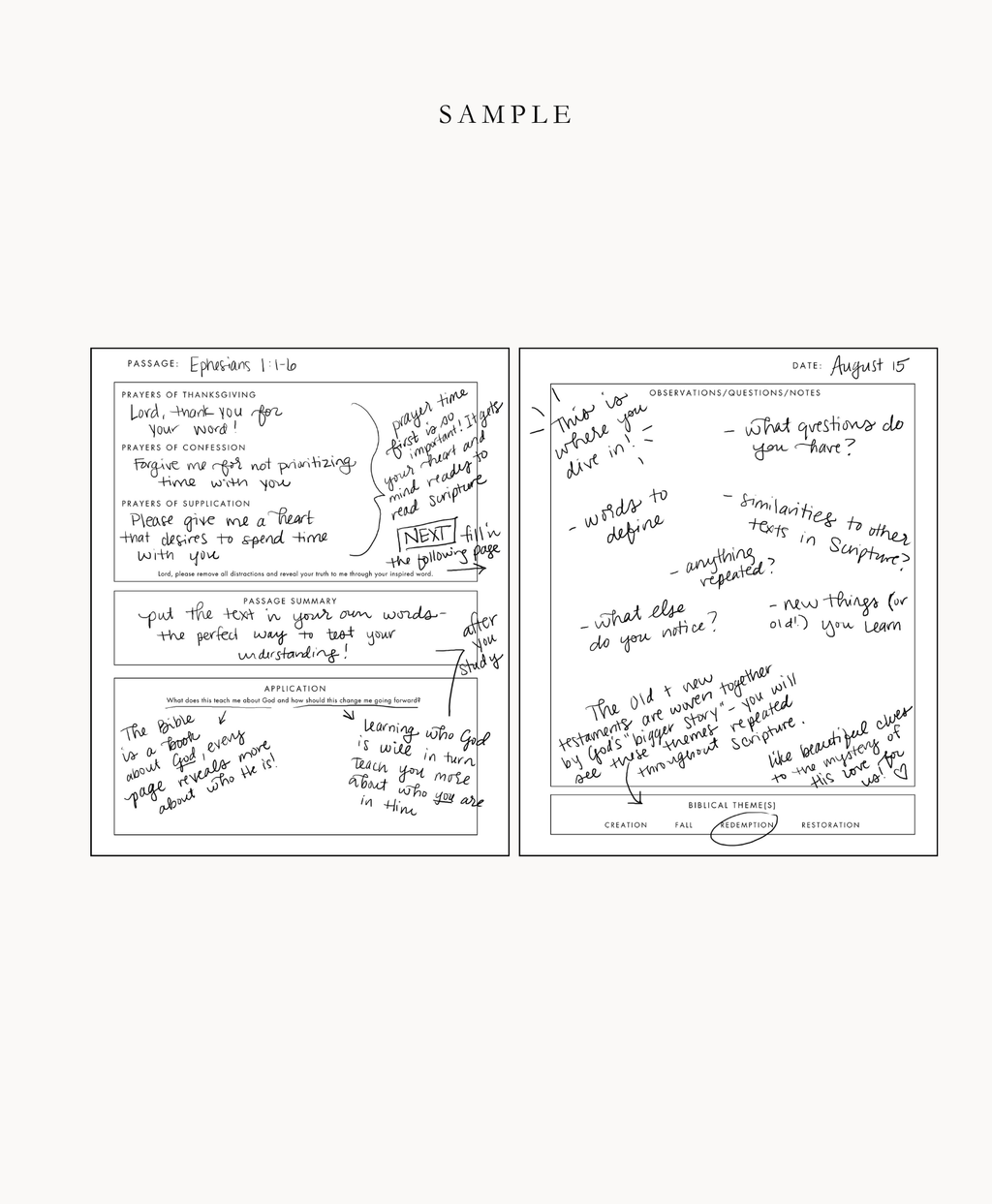 Bible Study Journal