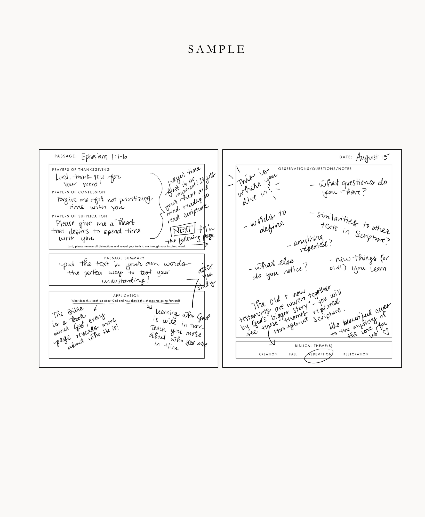 Bible Study Journal