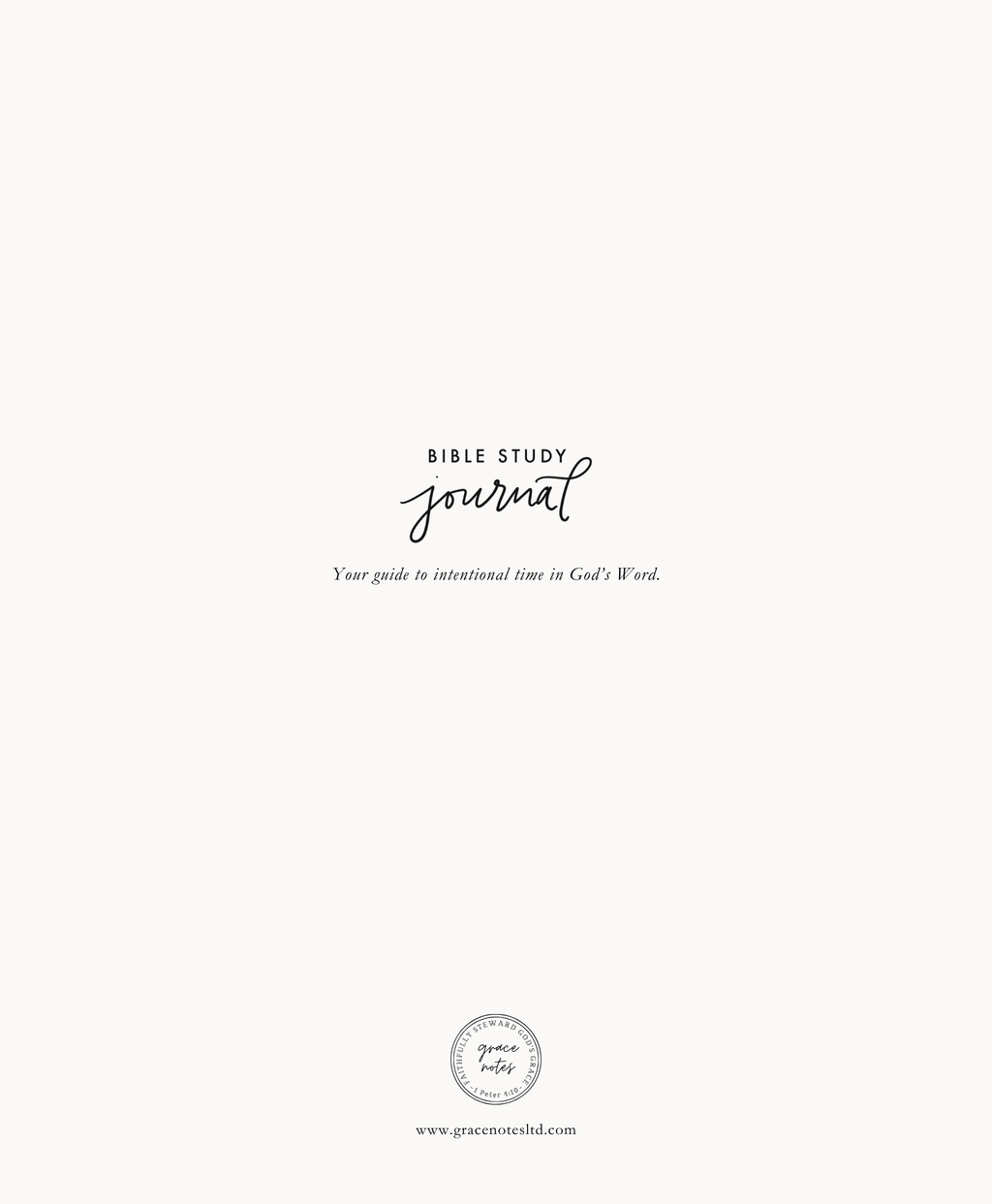 Bible Study Journal