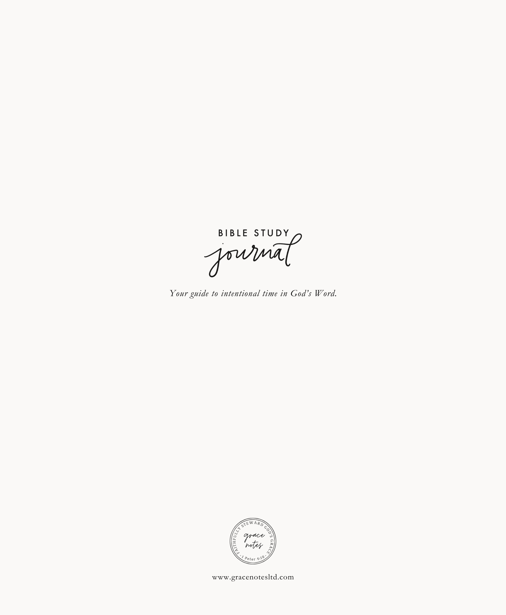 Bible Study Journal