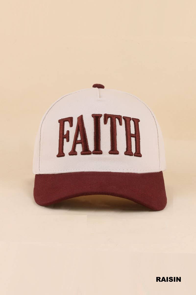 Embroidered Faith Two Tone Snapback Hat