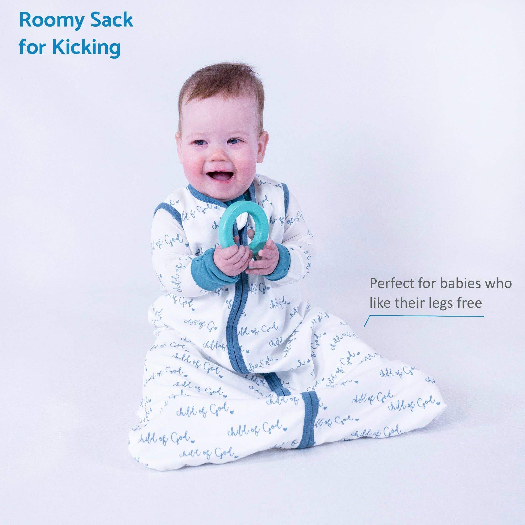 Organic Cotton Sleep Sack 0.5 TOG Blue Child of God