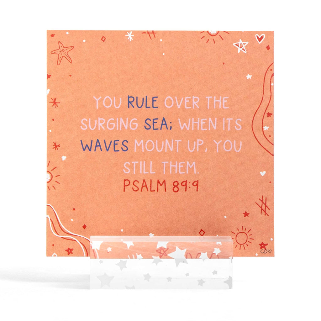 Verses for the Beach – Bible Verse Card Set + Display Stand