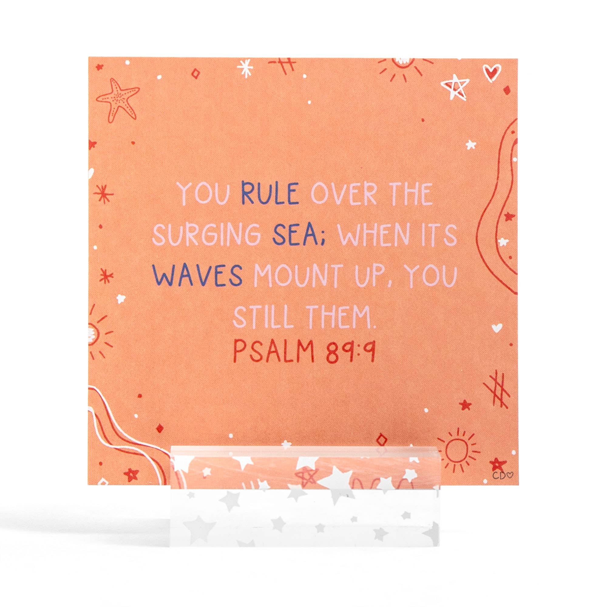 Verses for the Beach – Bible Verse Card Set + Display Stand