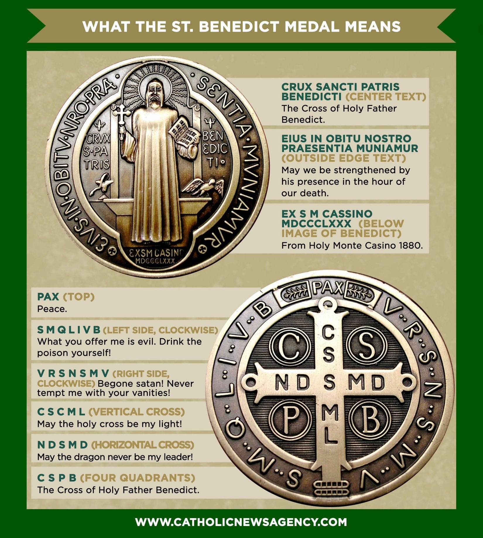 Saint Benedict Medal Earrings